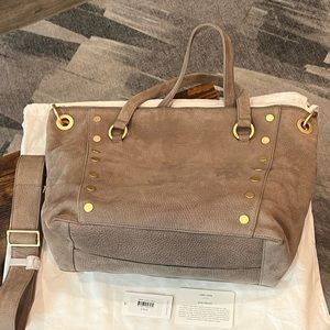 Hammit Large Daniel tote bag in Gray with gold hardware.